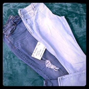 Rockstar mid-rise skinny jeans (2 pairs!)